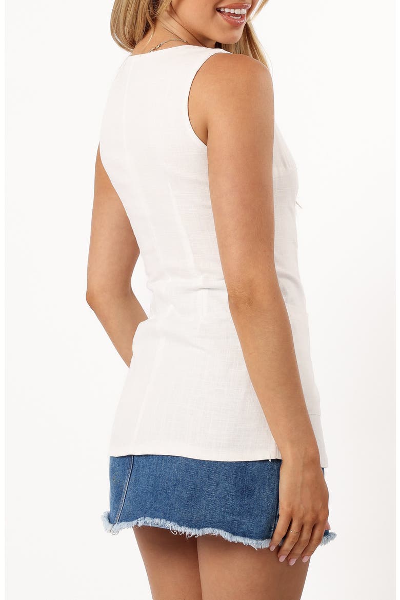 June Cotton Vest, Alternate, color, WHITE