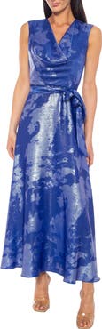 Marina Drape Neck Maxi Dress