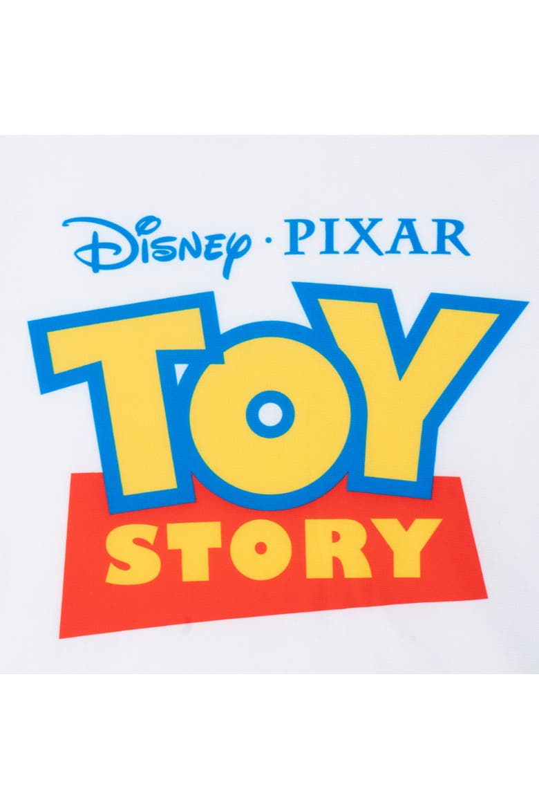 Toy Story Swimwear 2-Piece Rash Guard and Swim Trunks Set, Alternate, color, Toy Story Blue Stripe
