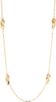 NORDSTROM RACK Leaf Station Necklace