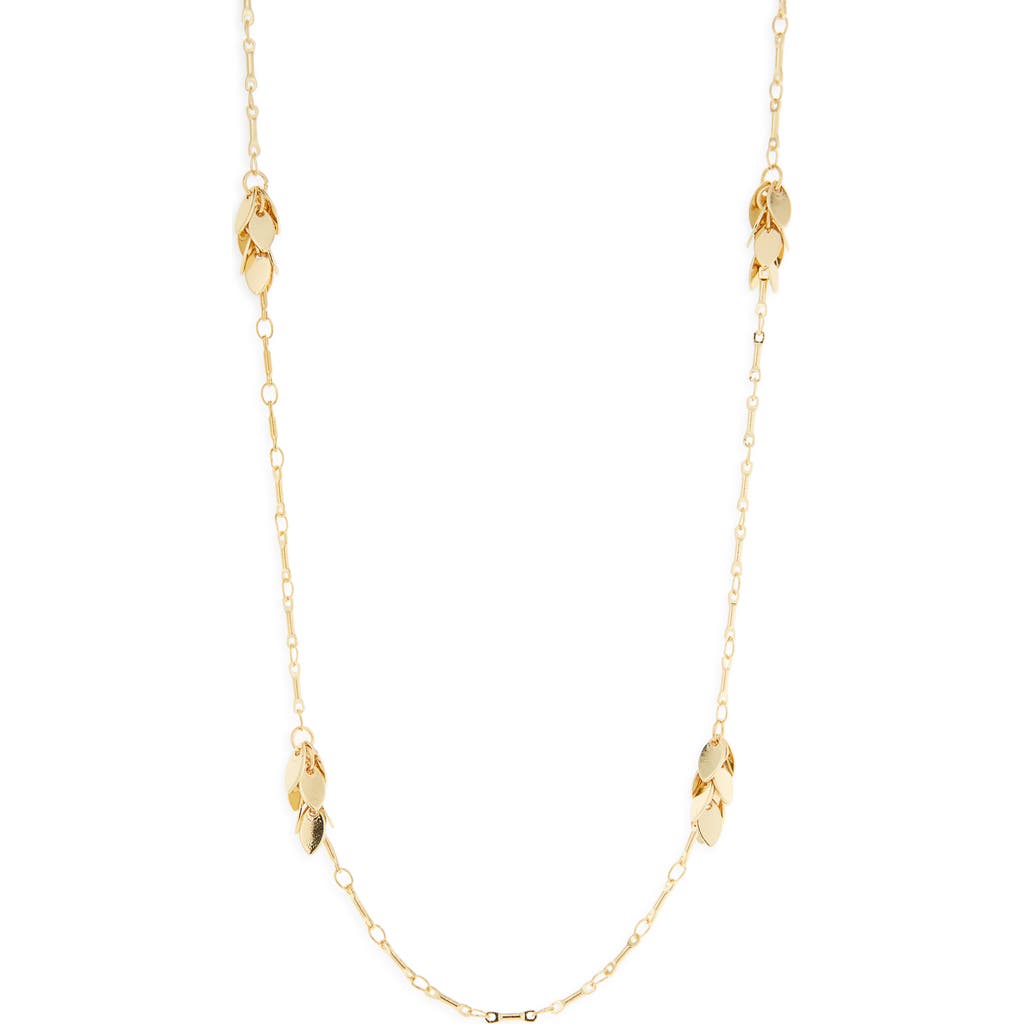 Nordstrom Rack Leaf Station Necklace In Gold