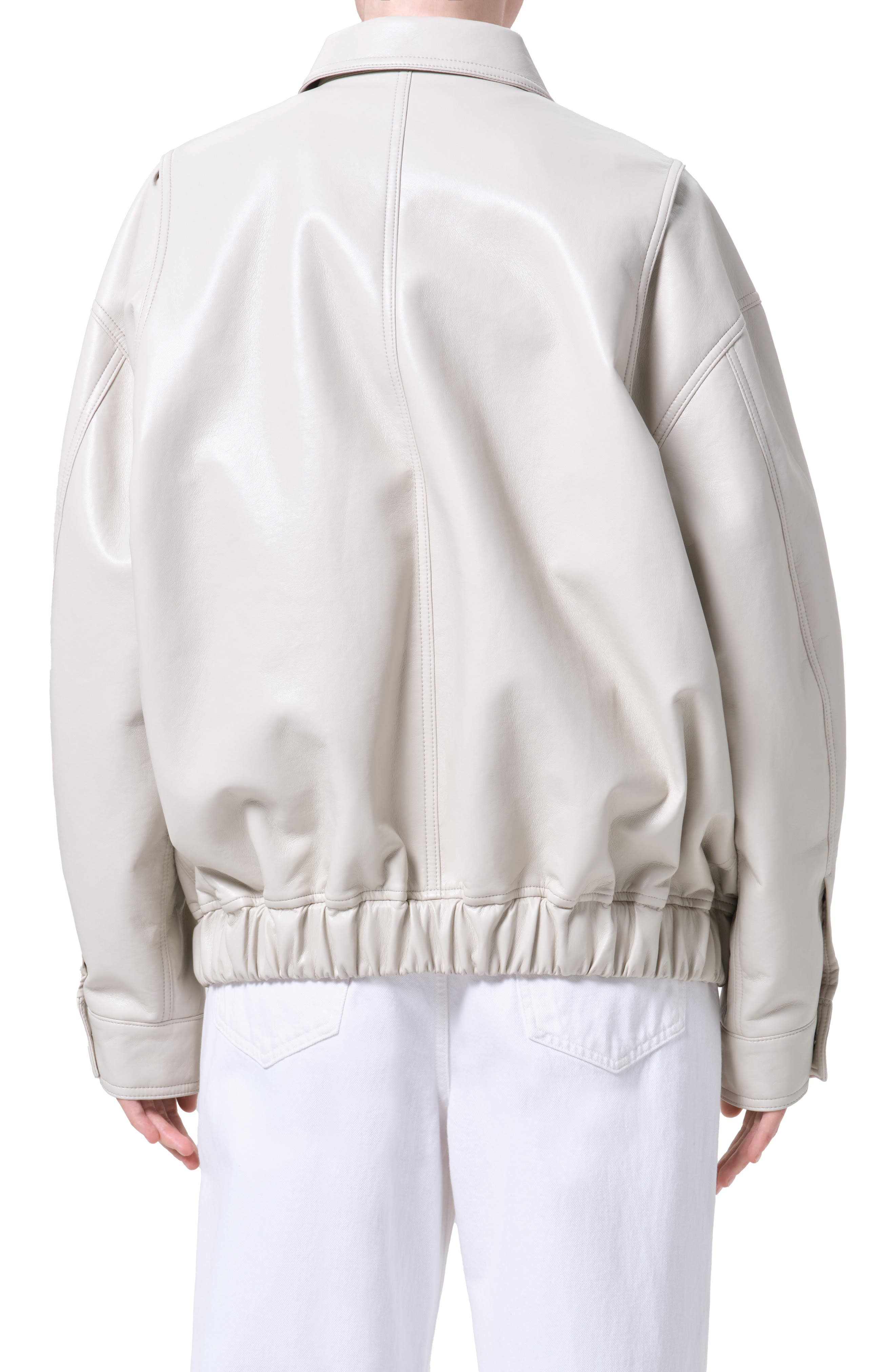 Aston Recycled Leather Bomber Jacket - image 4