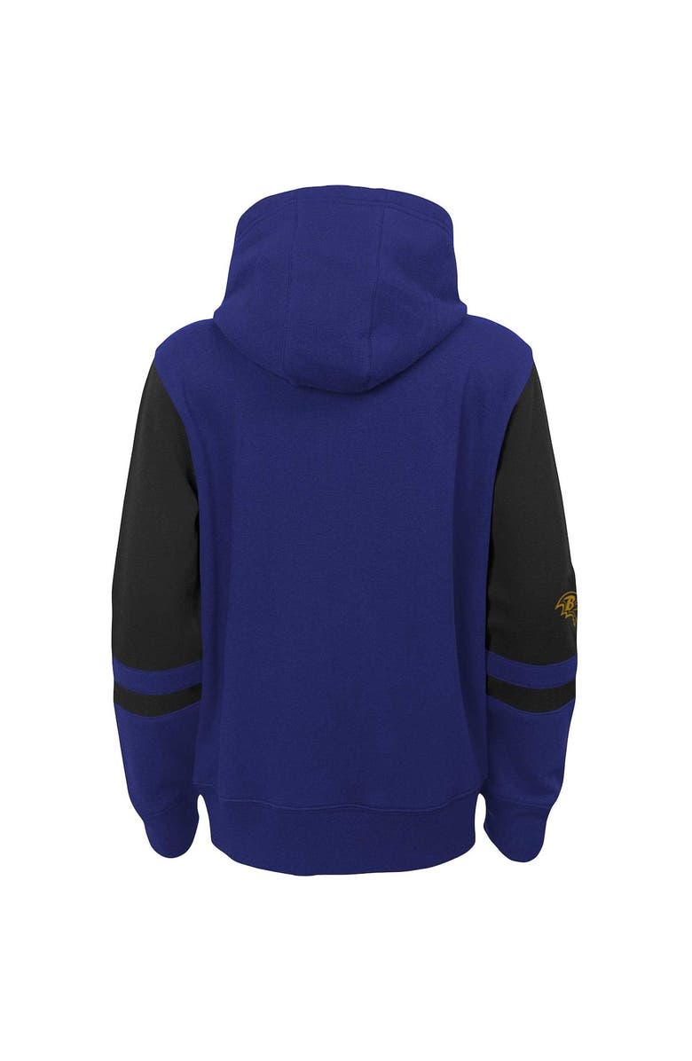 Outerstuff Youth Purple Baltimore Ravens Colorblock Full-Zip Hoodie, Alternate, color, Purple