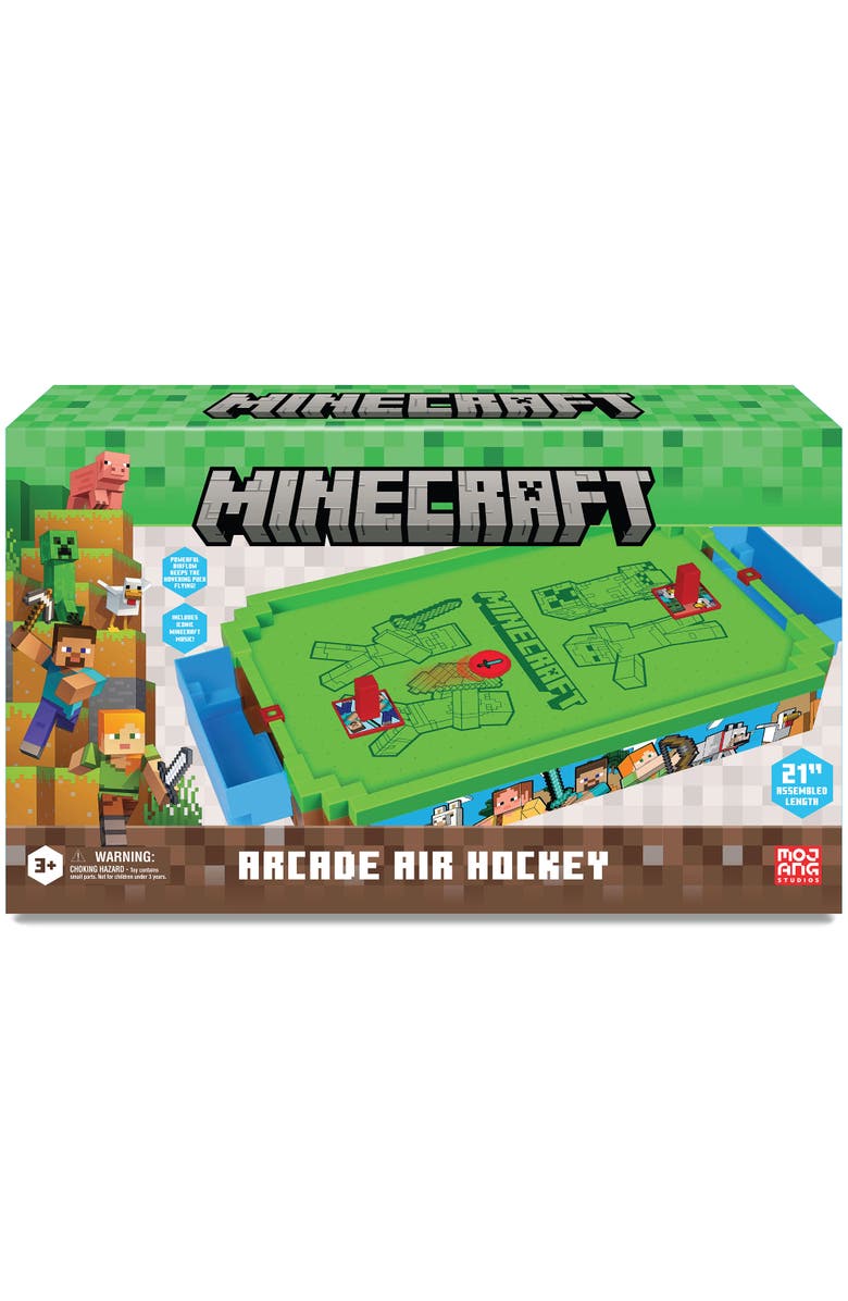 MINECRAFT Arcade Air Hockey - Overworld -Premium Series, 21", Kids 3+, 2 Player, Main, color, Multicolored