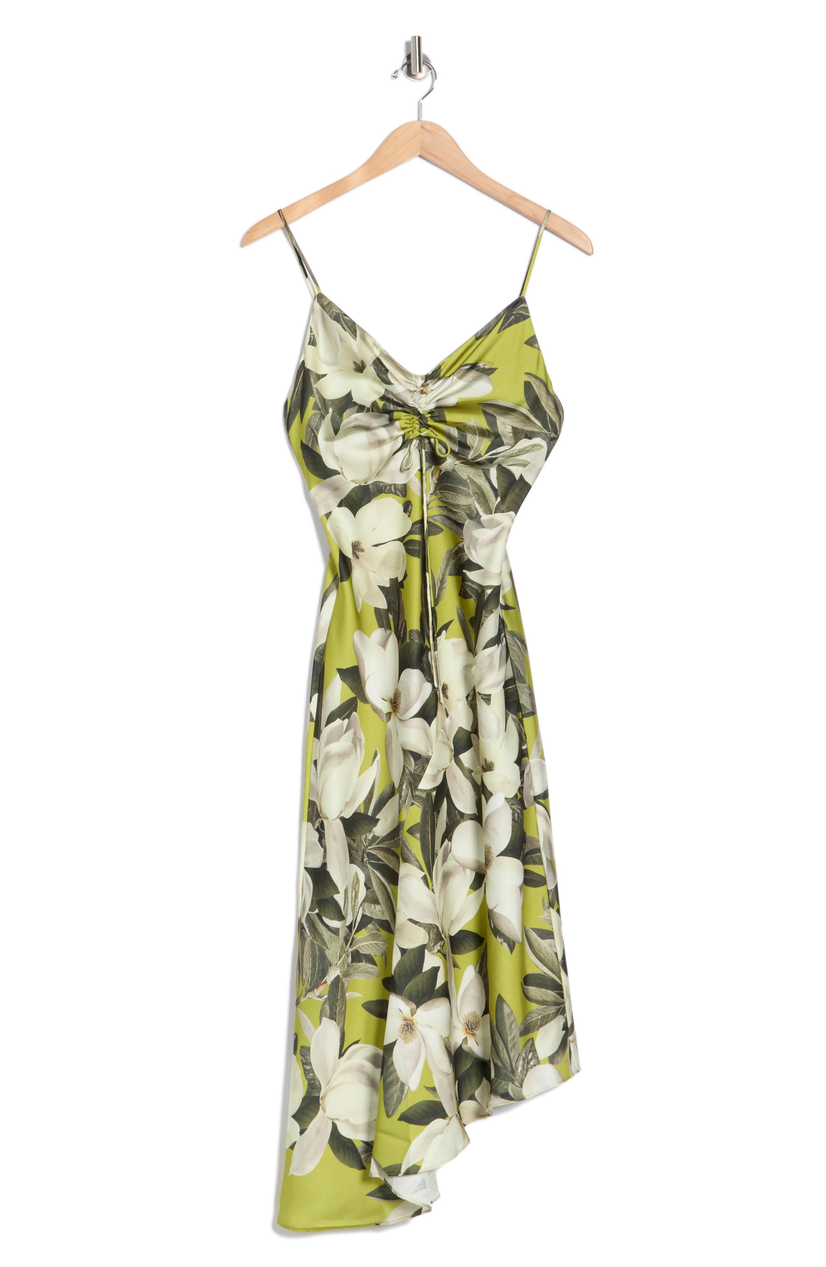 AllSaints Alexia Floral Asymmetric Slipdress