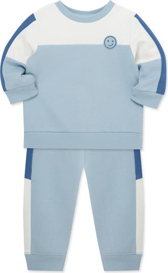 Colorblock Sweatshirt & Pants Set