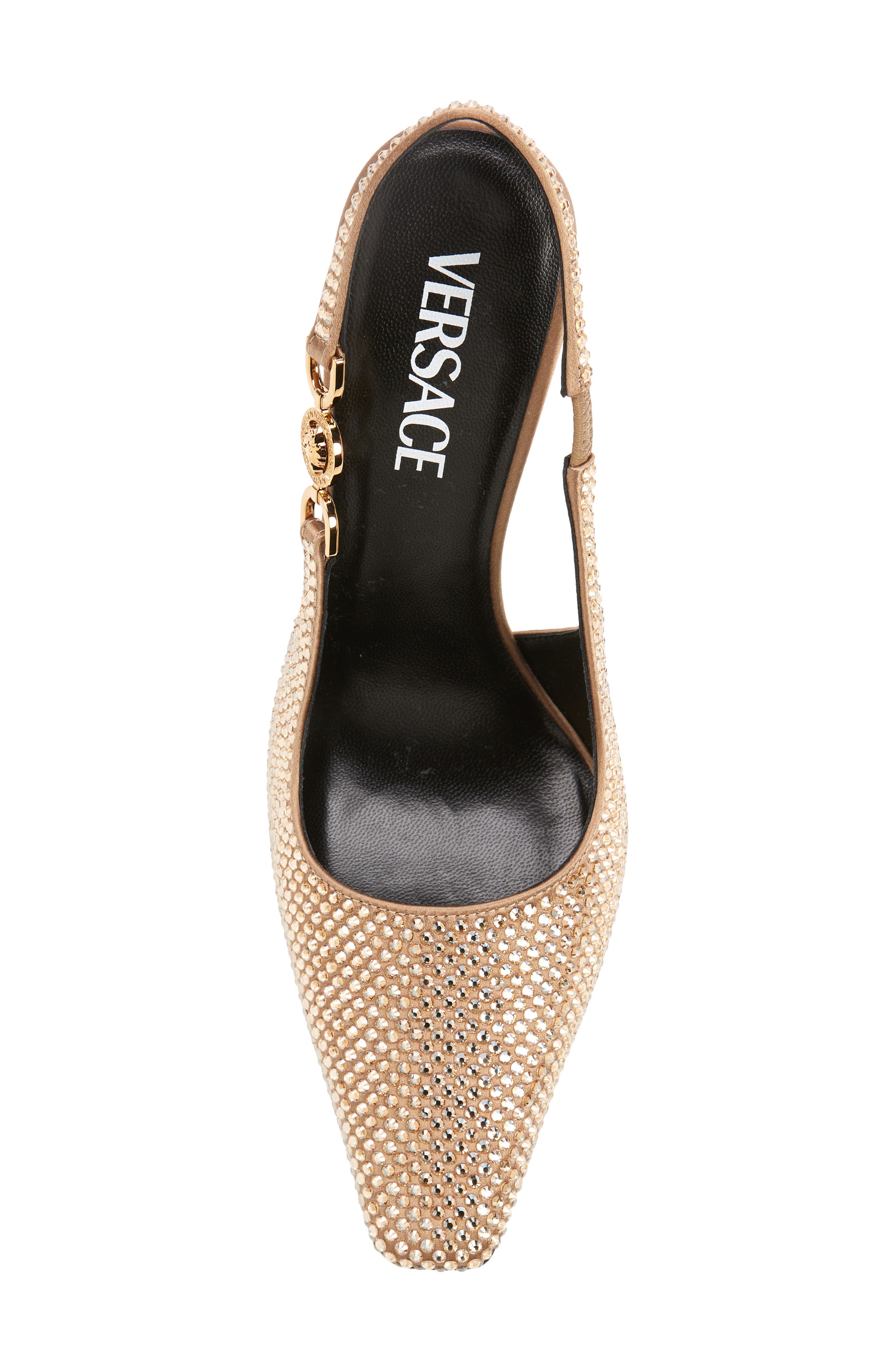 Crystal Slingback Pump, Alternate, color, CAMEL/ GOLD