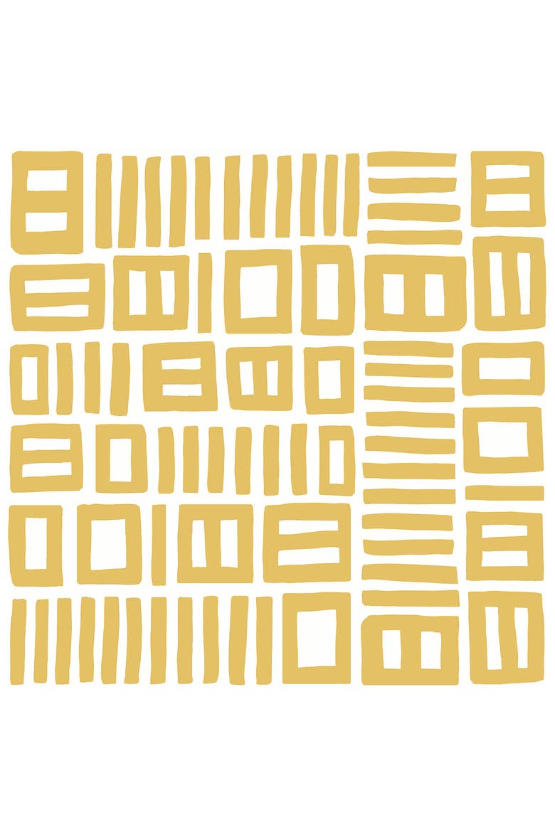 Yellow Traverse Peel and Stick Wallpaper, Main, color, YELLOW