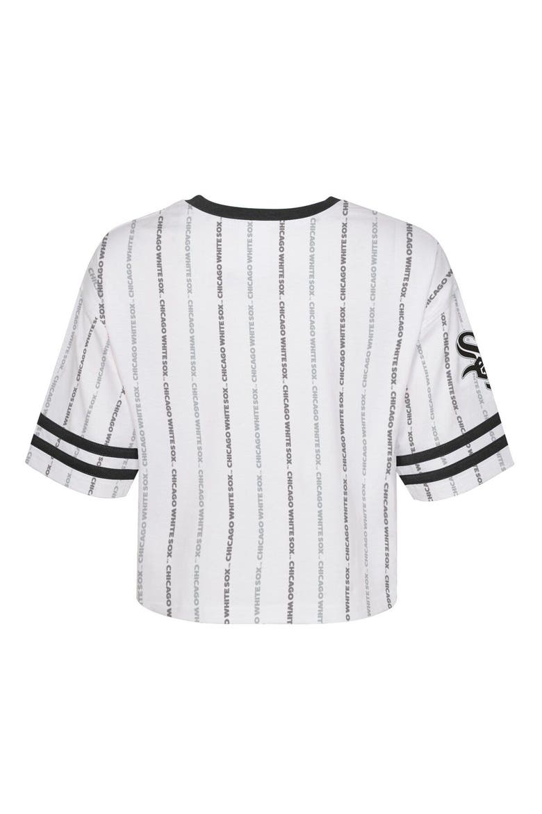 Girls Youth White Chicago White Sox Ball Striped T-Shirt, Alternate, color, White