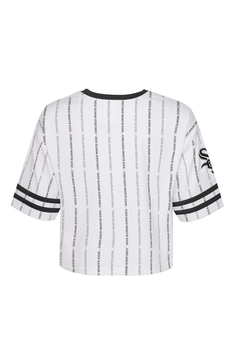 Outerstuff Girls Youth White Chicago White Sox Ball Striped T-Shirt, Alternate, color, White