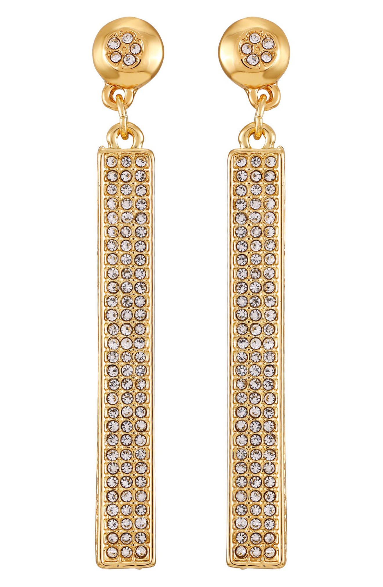 Vince Camuto Pavé Crystal Linear Drop Earrings