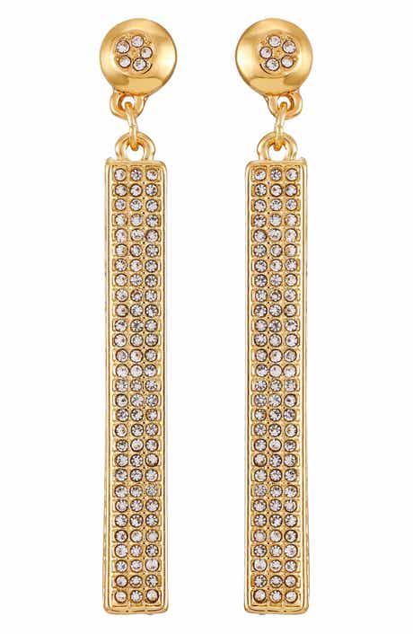 Vince Camuto Pavé Crystal Linear Drop Earrings