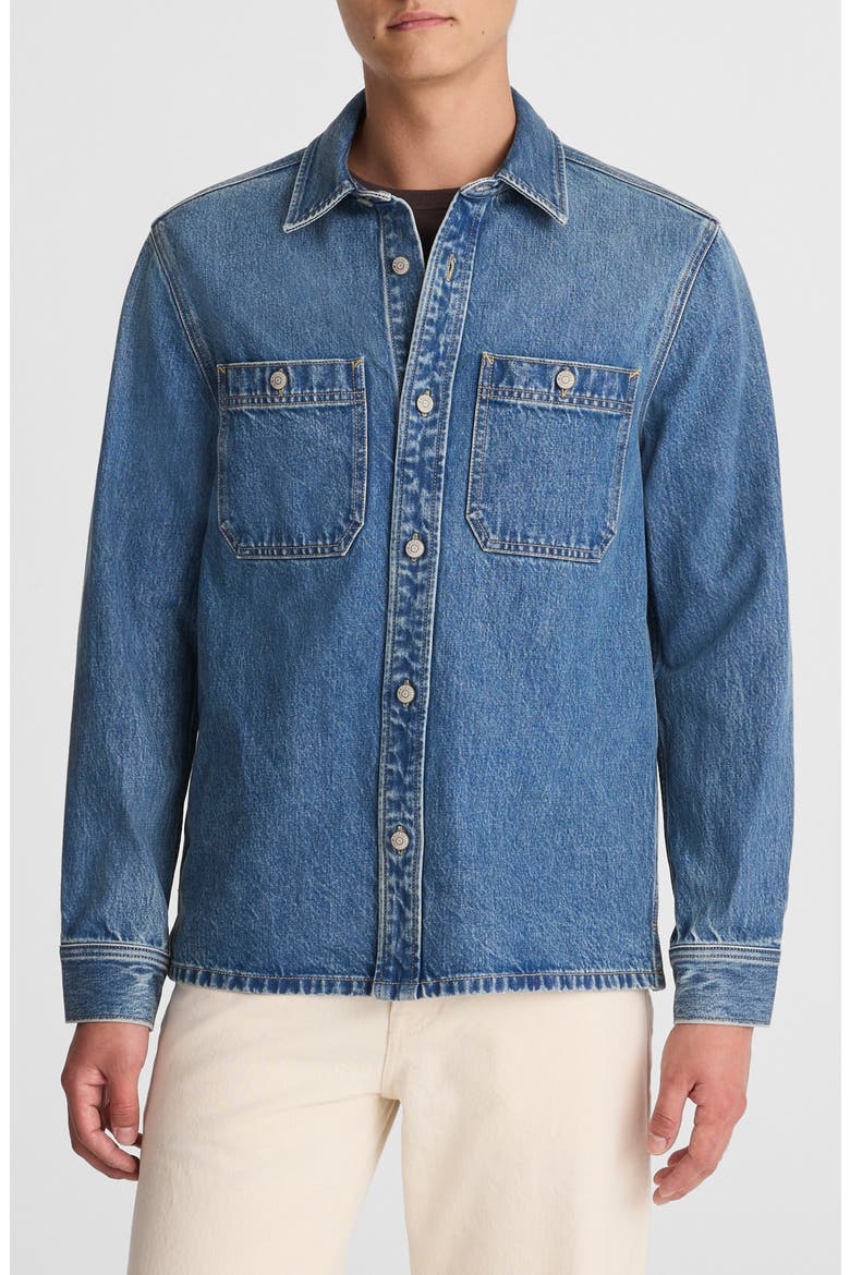 Denim Shirt Jacket, Main, color, SALVATORE WASH