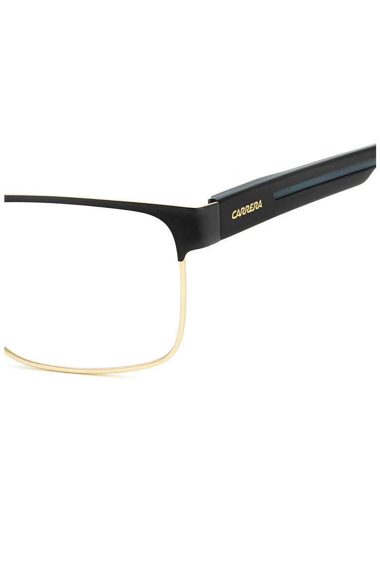 56mm Rectangular Optical Glasses, Alternate, color, BLACK GOLD