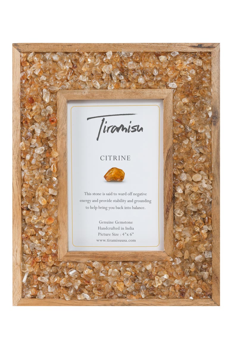 Stone Embellished Picture Frame, Main, color, YELLOW