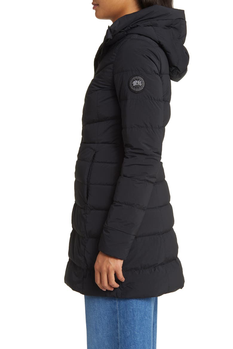 Clair 750 Fill Power Down Puffer Coat, Alternate, color, BLACK