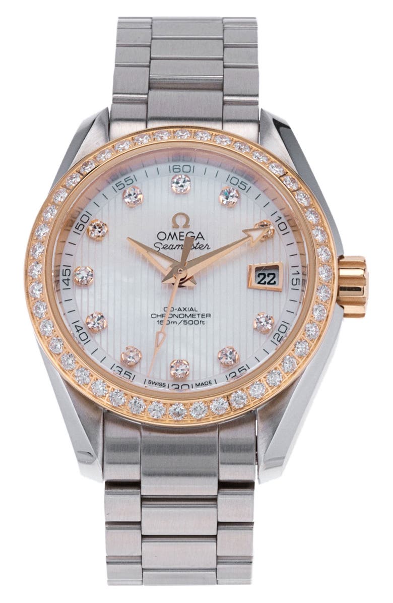 Watchfinder & Co. Omega Preowned 2010 Seamaster Aqua Terra Bracelet Watch, 30mm, Main, color,