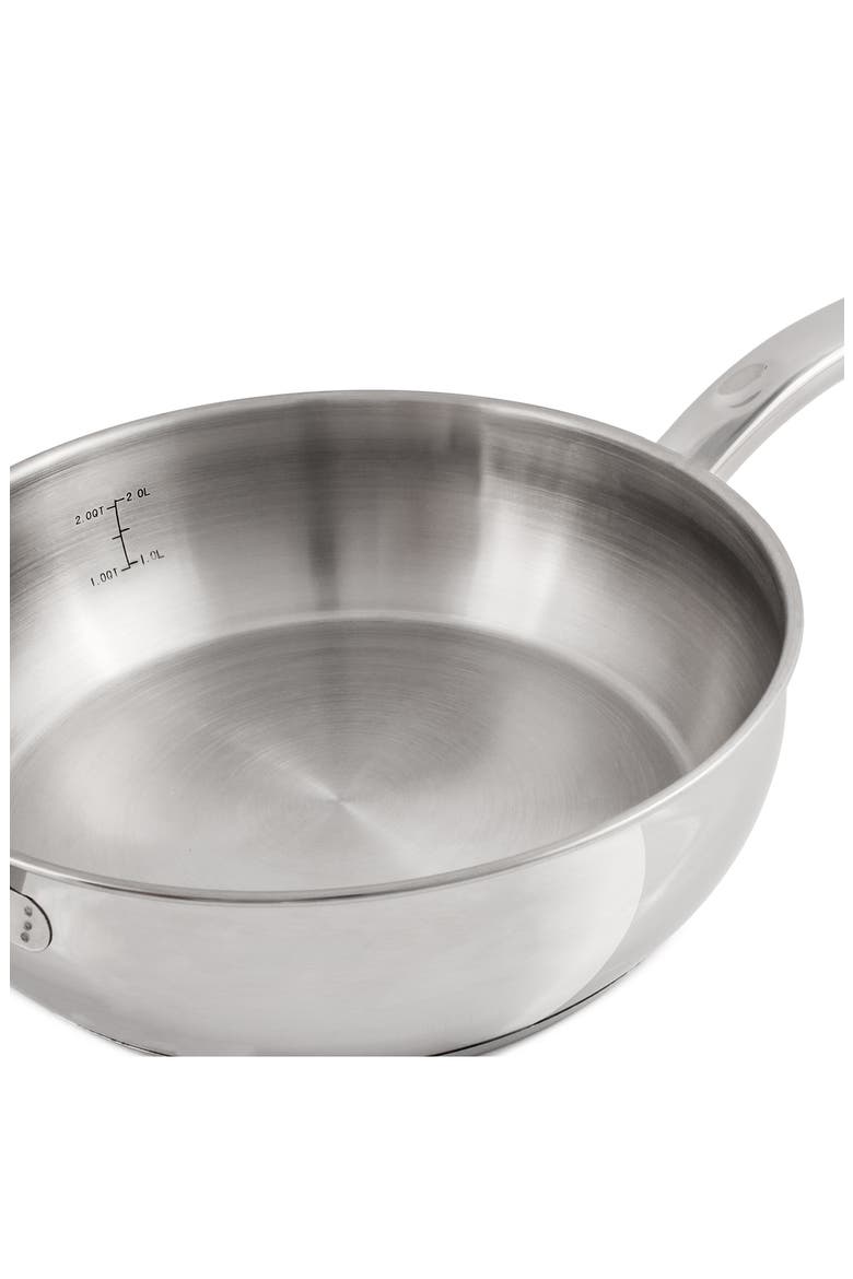 Stainless Steel Deep Skillet with Glass Lid, Alternate, color, SILVER