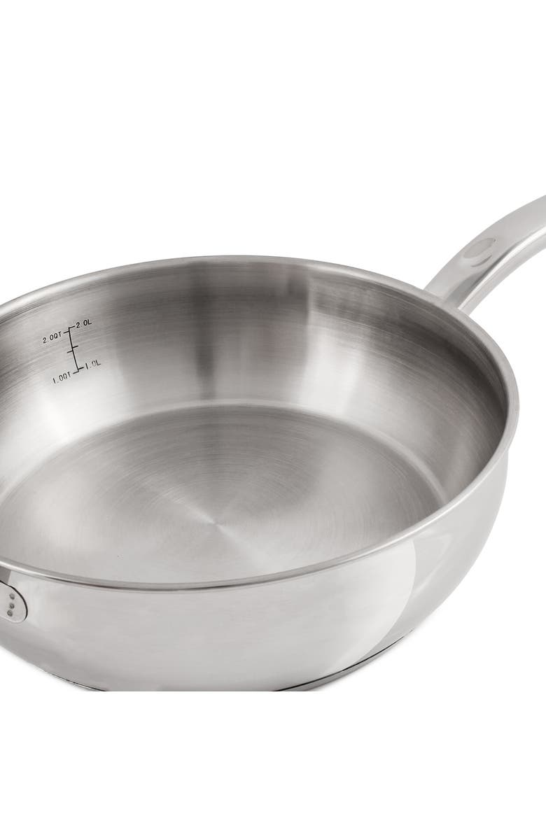 BergHOFF Stainless Steel Deep Skillet with Glass Lid, Alternate, color,