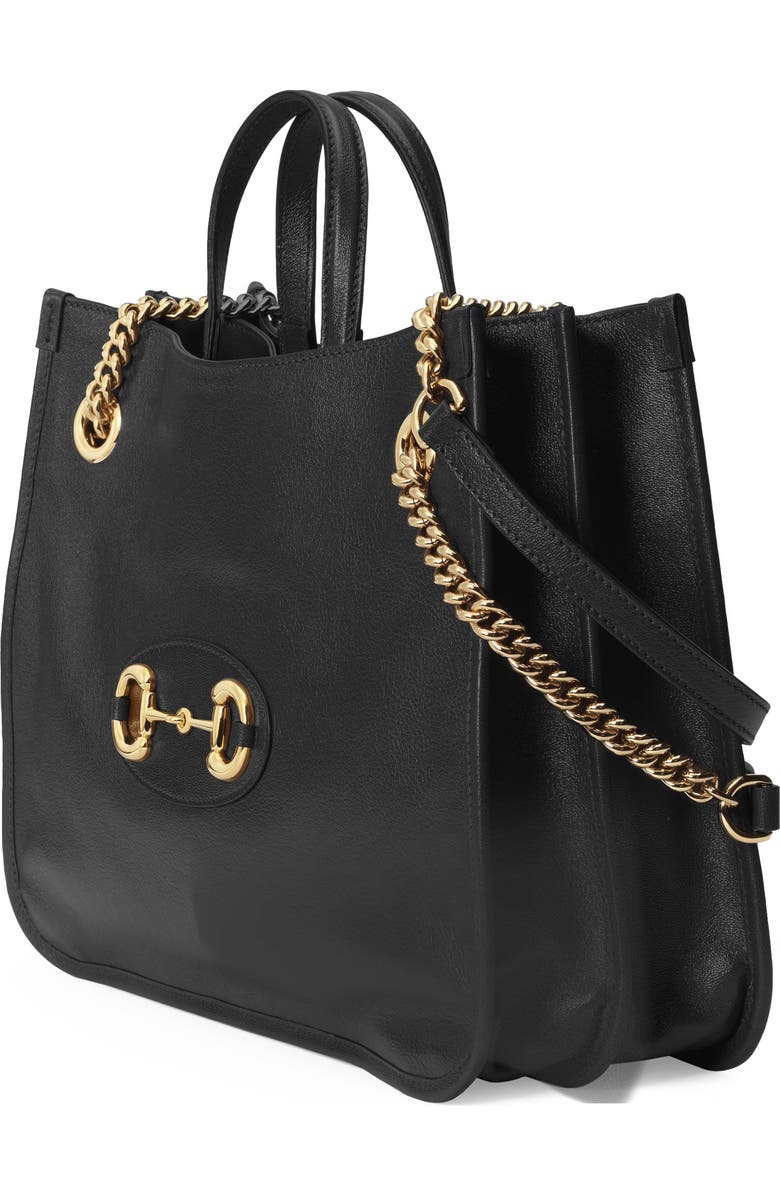Gucci Medium 1955 Horsebit Convertible Leather Tote, Alternate, color,