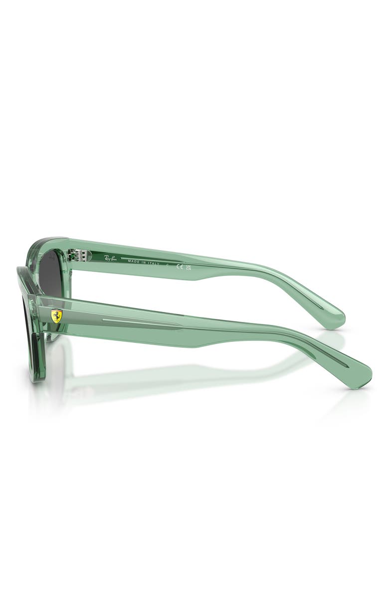 Ray-Ban 53mm Ferrari Gradient Square Sunglasses, Alternate, color, Transparent Green / Grey