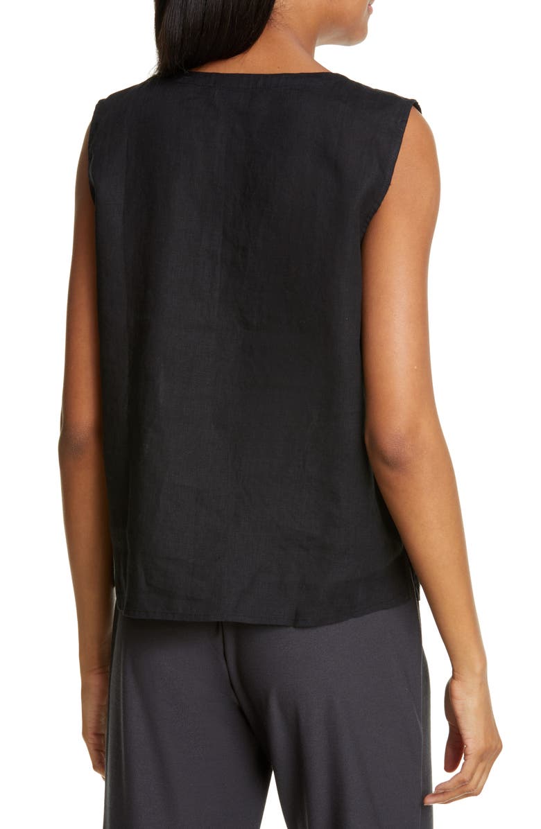 Eileen Fisher V-NECK SLVLSS TOP, Alternate, color,