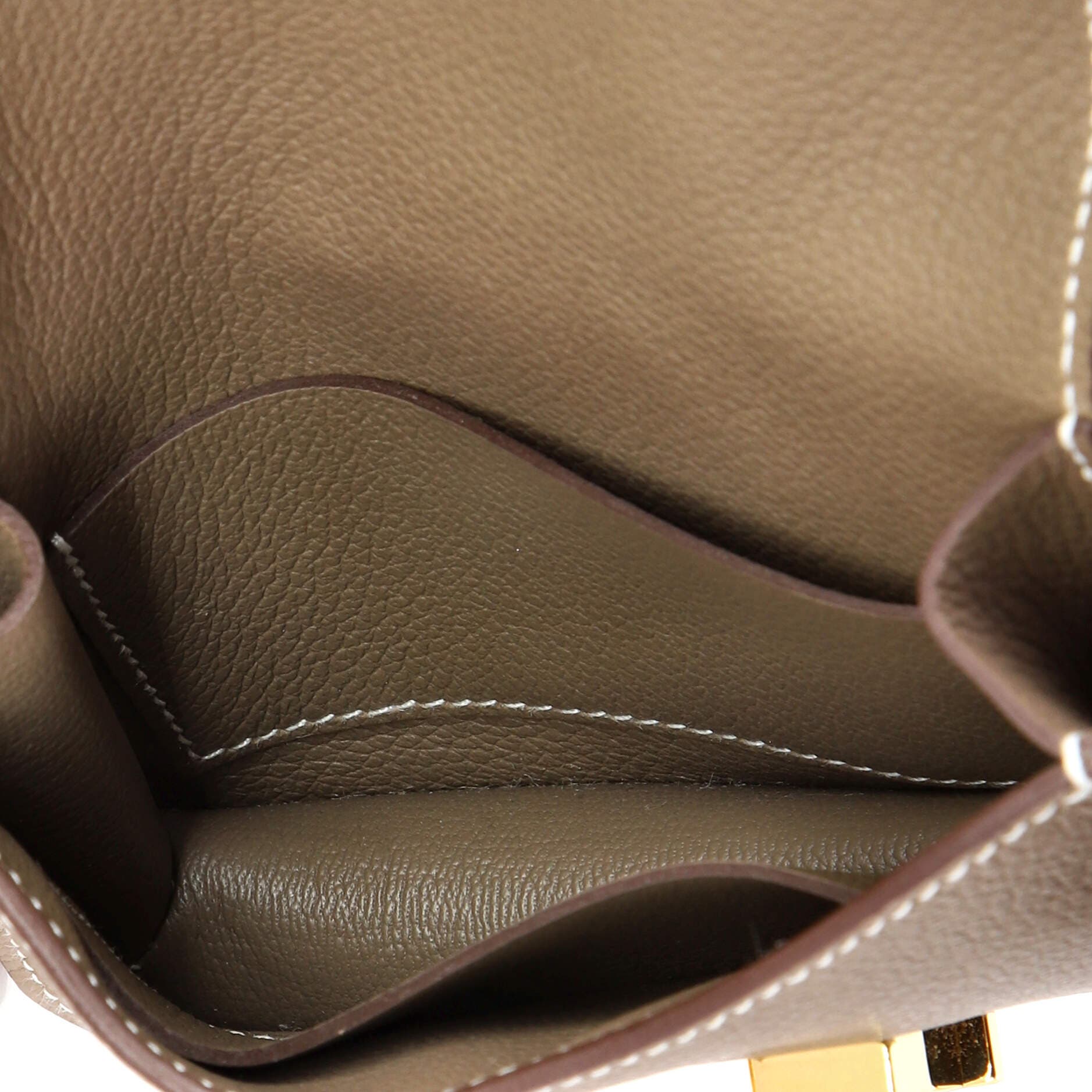 Pre-Owned Hermes Constance Slim Wallet Evercolor, Alternate, color, Etoupe