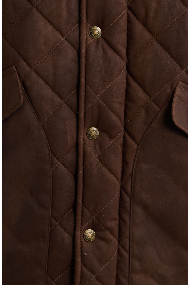 Waxed Cotton Quilted Countryman's Jacket, Alternate, color, BROWN
