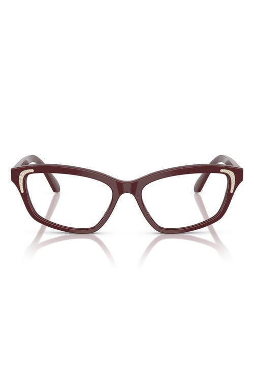 Swarovski 52mm Irregular Optical Glasses In Burgundy