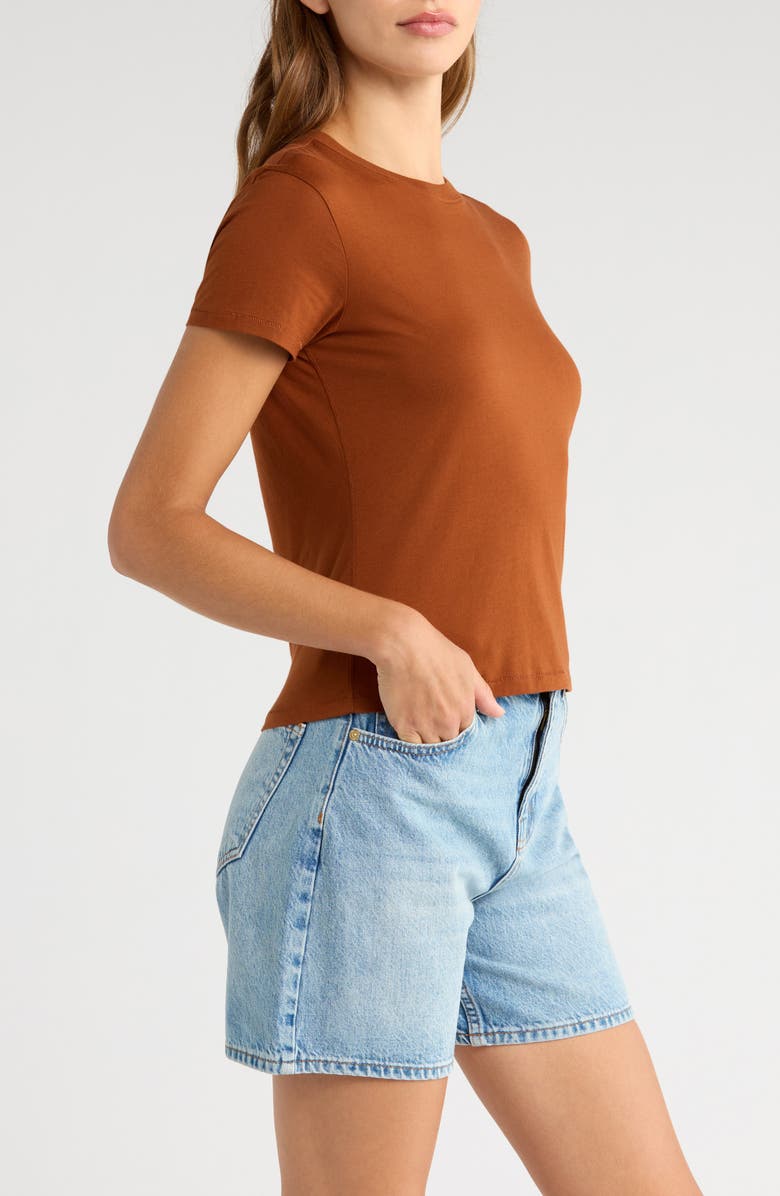 FRAME Baby Tee, Alternate, color, Chestnut