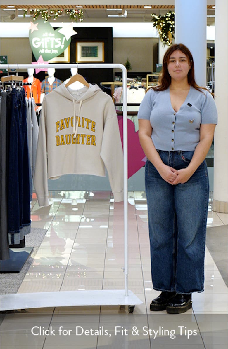 The Cropped Collegiate Cotton Blend Hoodie, sales video thumbnail