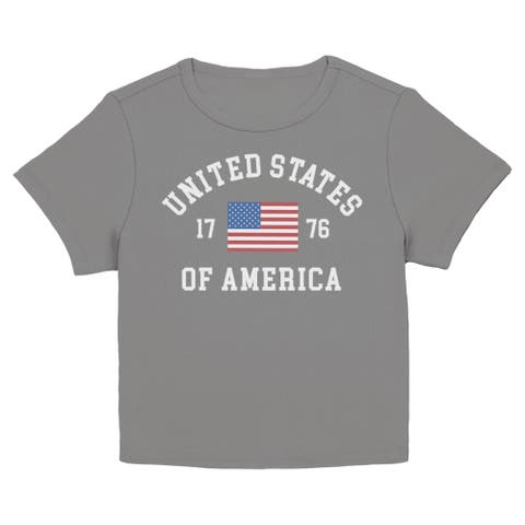 Junior's United States of America 1776 Flag Short Sleeve Baby T-Shirt