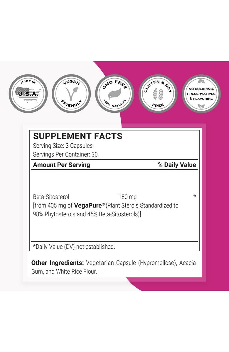 SuperSmart Beta-Sitosterol Supplement, Alternate, color, NO COLOR