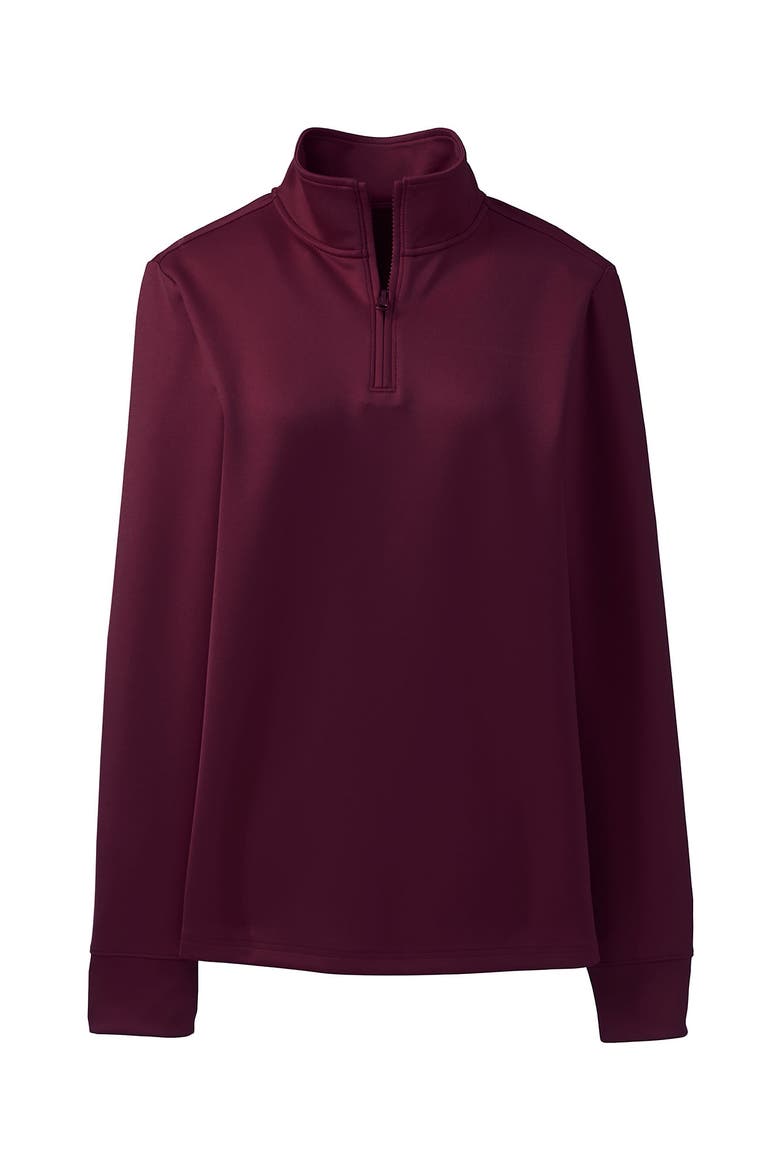 School Uniform  Quarter Zip Pullover, Alternate, color, Burgundy
