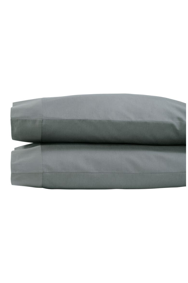 Striated Band 400 Thread Count Pillowcases, Main, color, CHARCOAL