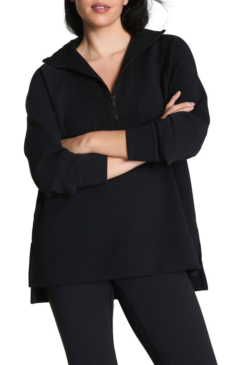 AirEssentials Half Zip Tunic, Main, color, VERY BLACK