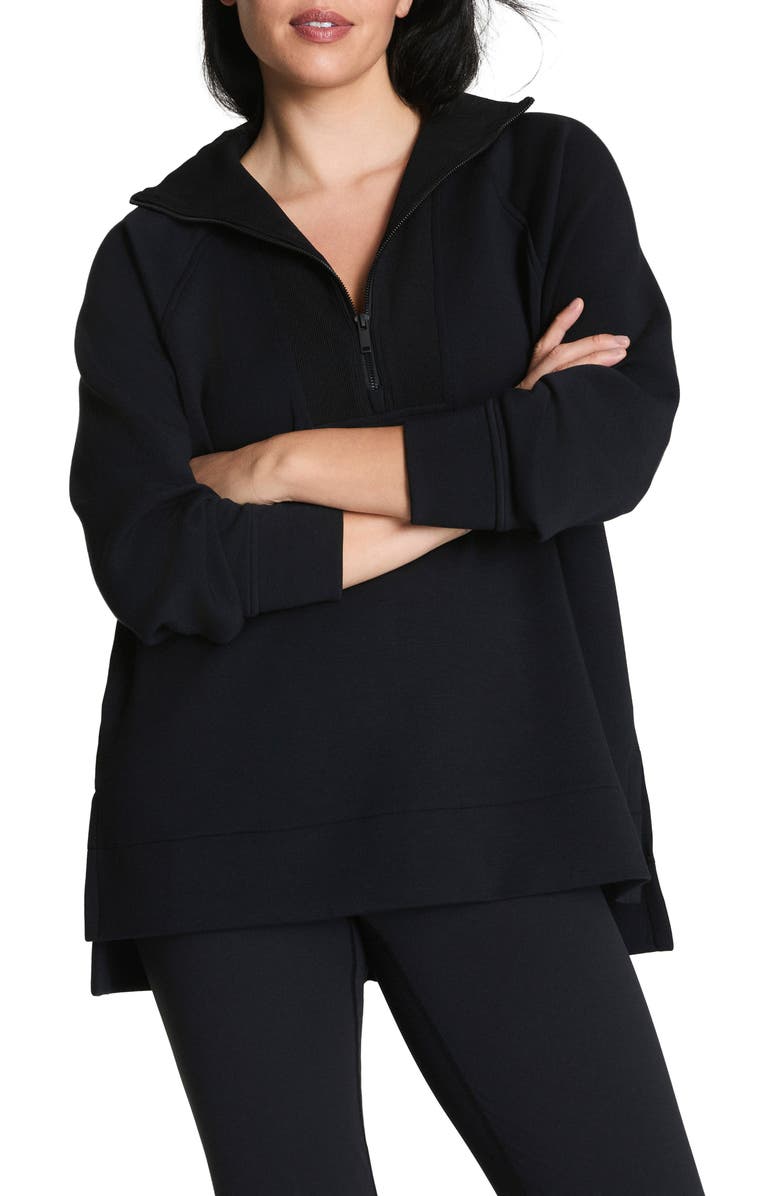 SPANX<sup>®</sup> AirEssentials Half Zip Tunic, Main, color, Very Black