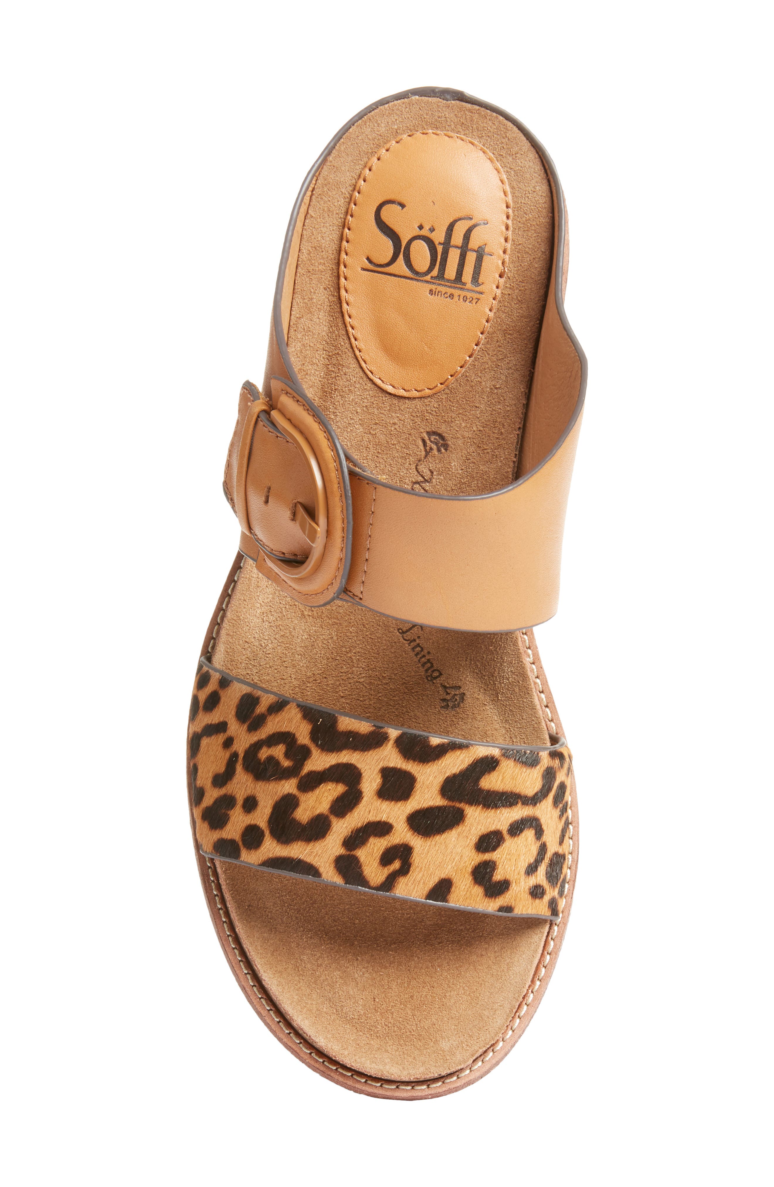 Braya Slide Sandal, Alternate, color, LUGGAGE/ TAN