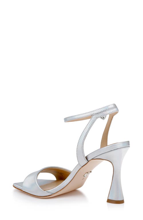 Badgley Mischka Collection Cady Ankle Strap Sandal In Silver/iridescent