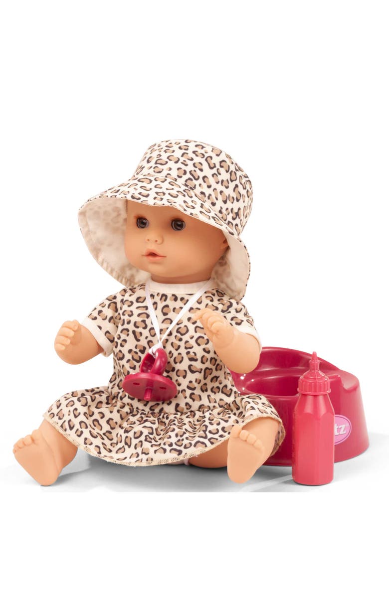 Gotz Aquini Girl 13" Spotted Cat Potty Baby Doll, Alternate, color, 