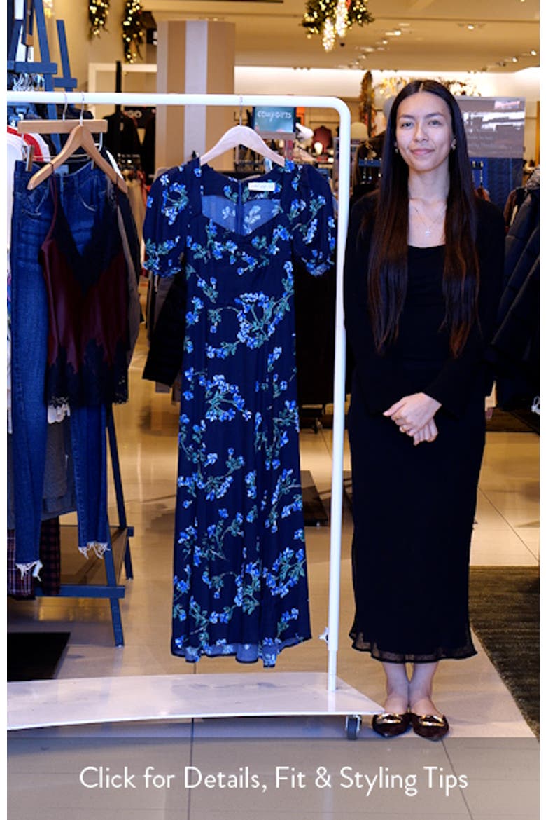 Hendrix Floral Print Midi Dress video
