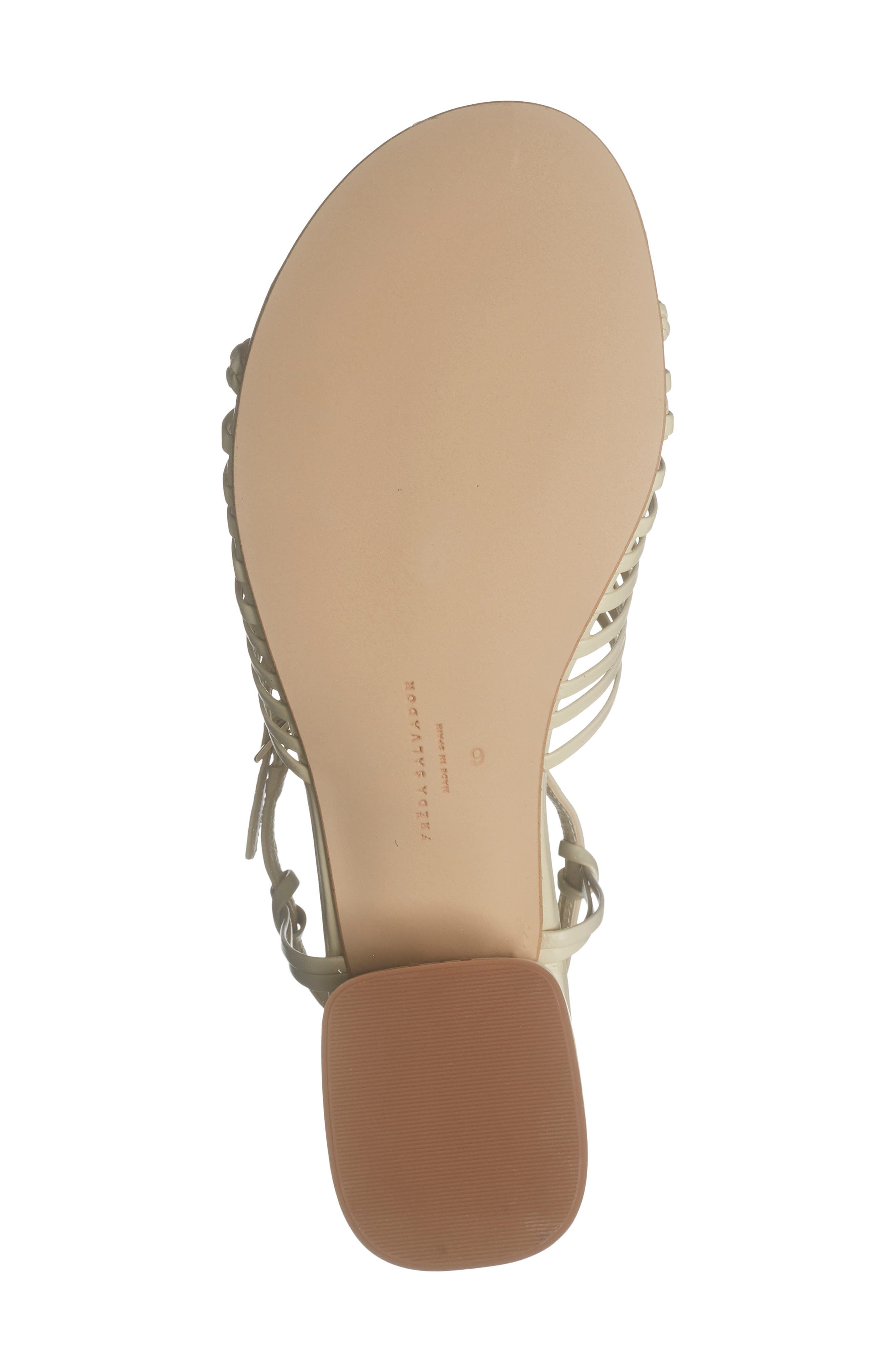 Freda Salvador Judy Woven Block Heel Sandal, Alternate, color, Vanilla Calf