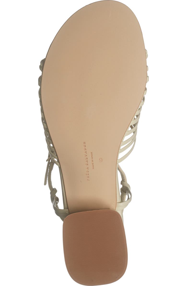 Freda Salvador Judy Woven Block Heel Sandal, Alternate, color, Vanilla Calf