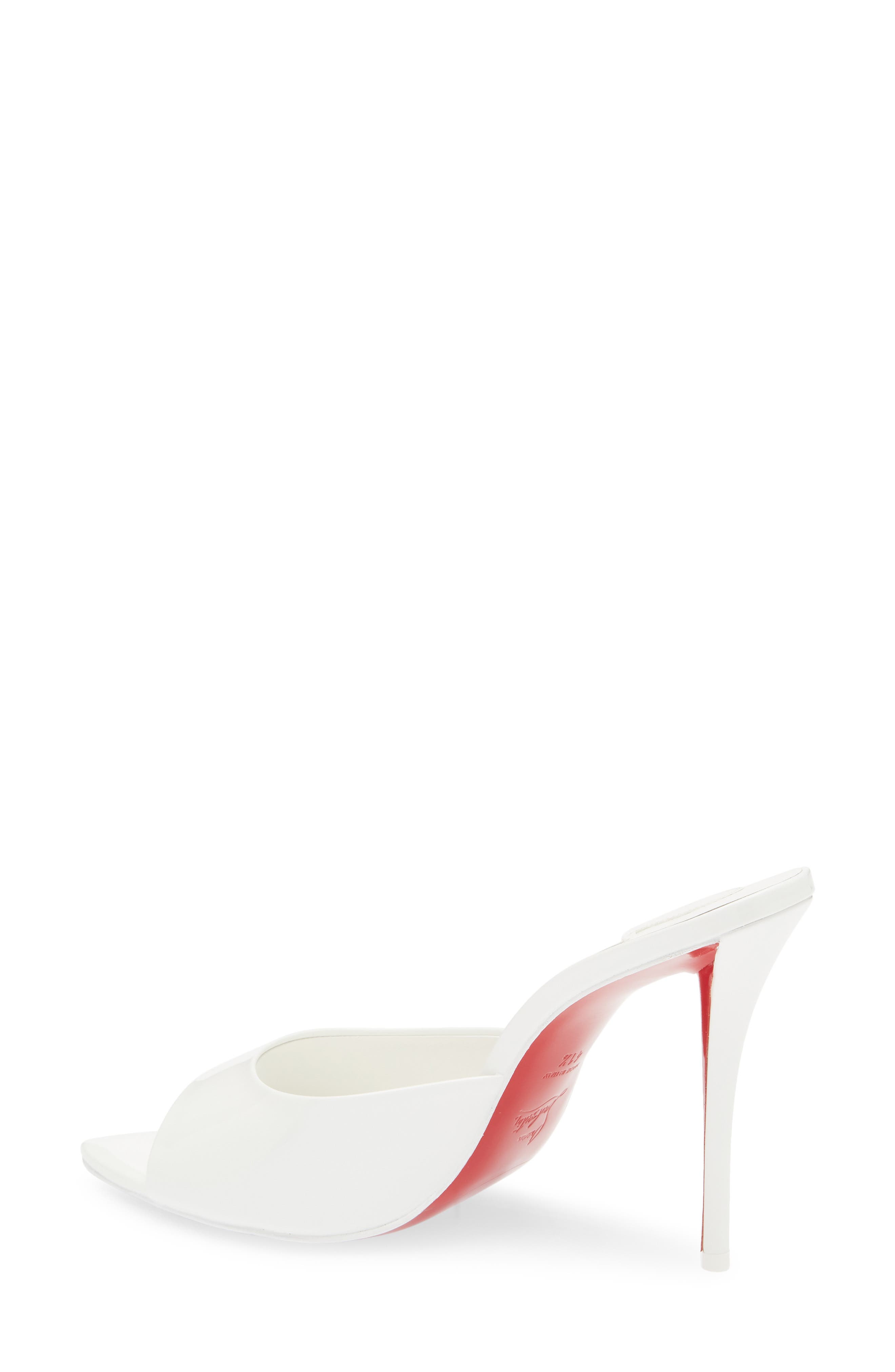 Christian Louboutin Miss Z Pointed Toe Sandal, Alternate, color, Bianco/ Bianco