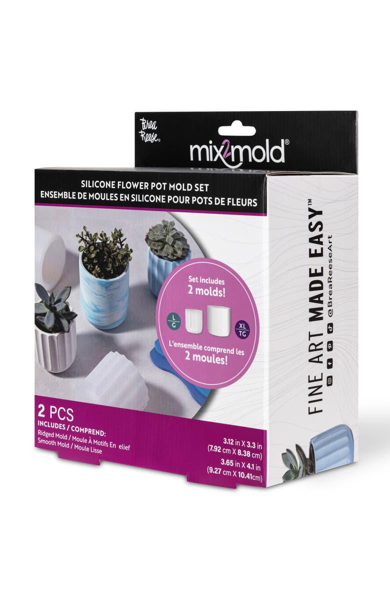 Brea Reese Mix2Mold Planter Molds Value Set 2Pc, Alternate, color, Multicolored