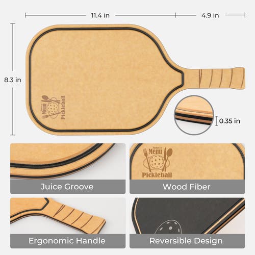 Eli Home Pickleball Charcuterie Cutting Board -"just One More Game"
