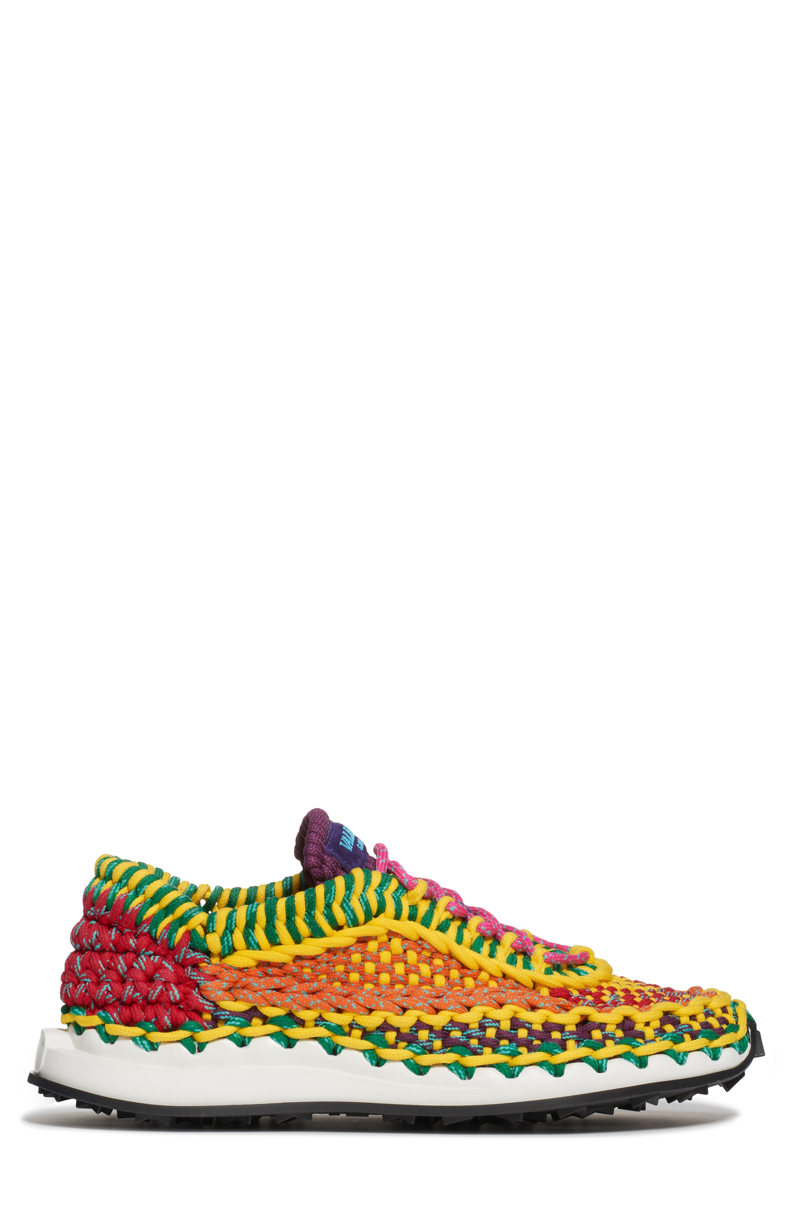 Crochet Low Top Sneaker, Alternate, color, YELLOW/ RED