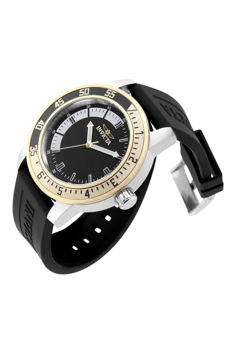 Specialty Silicone Strap Watch, 45mm, Main, color, BLACK WHITE