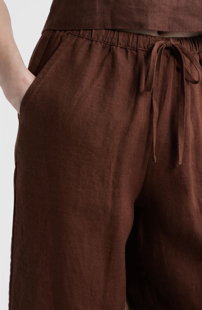 Rails Emmie Linen Drawstring Pants, Alternate, color, Espresso