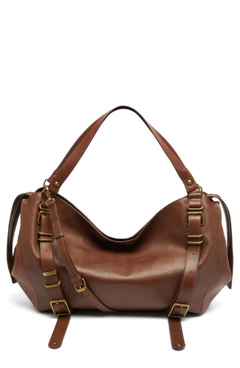 D-One Top Handle Leather Bag